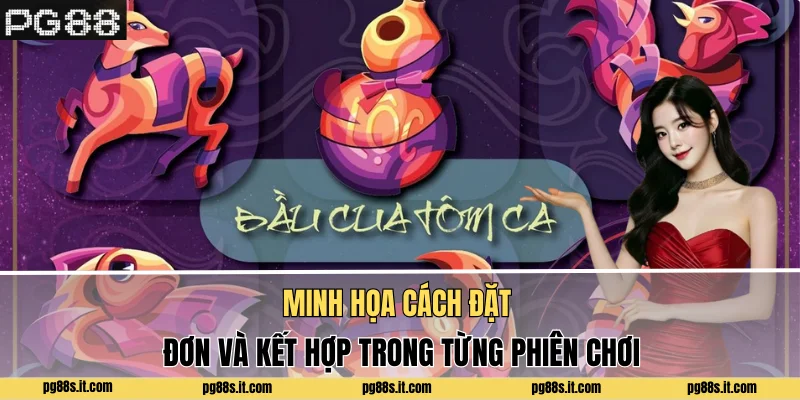 Minh họa cách đặt đơn và kết hợp trong từng phiên chơi